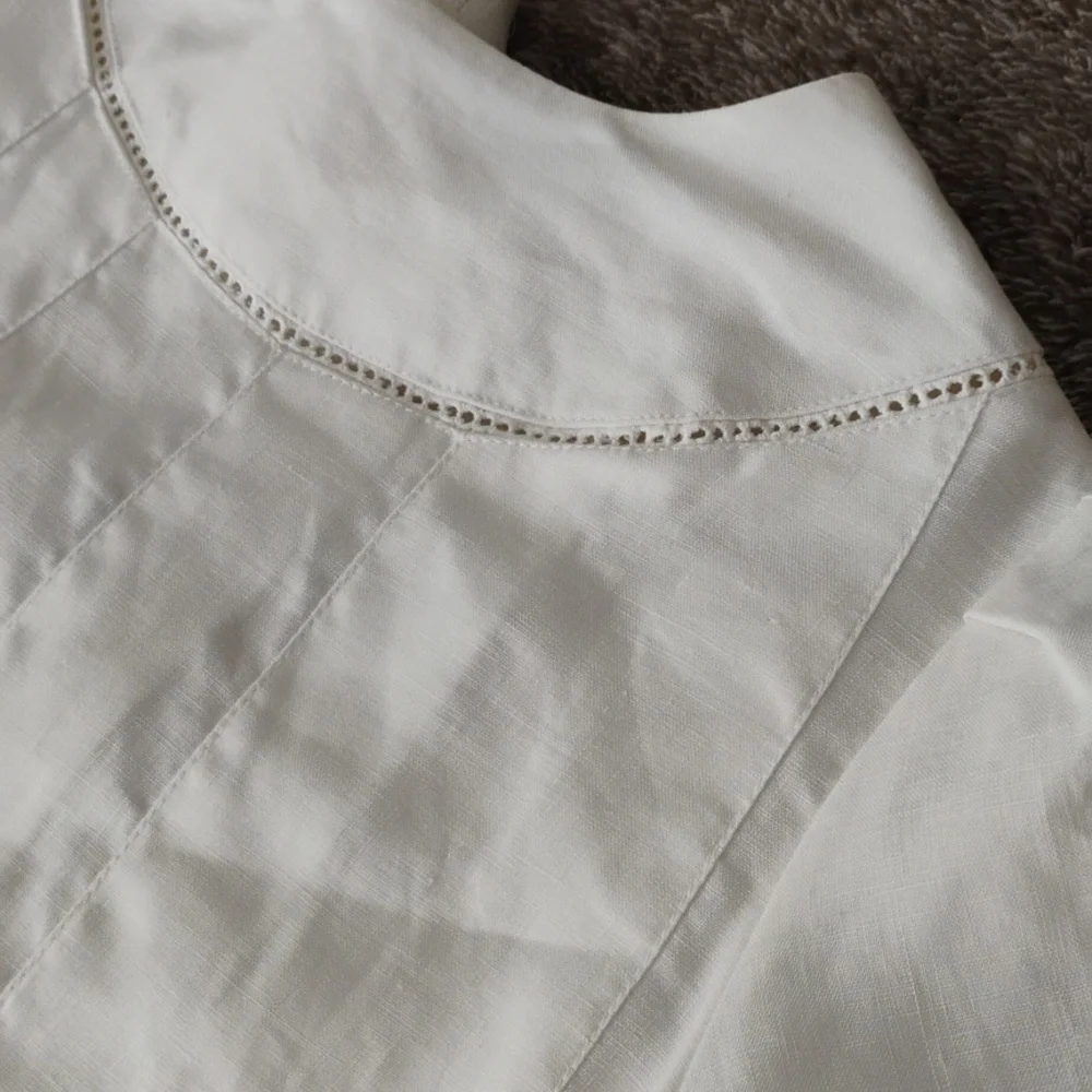 Laura Ashley Vintage Irish Linen Dress Girls 7-8 Years With Flaw